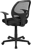 FLASH FURNITURE Flash Fundamentals Mid-Back Mesh Swivel Ergonomic Task Office Chair with Arms