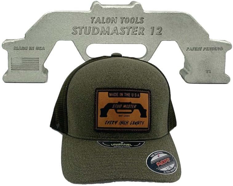 Stud Master 12-MADE IN USA- PATENT PENDING Inch On-Center Stud Layout Tool - Precision Wall Stud Framing Tool