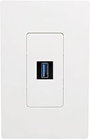 Tripp Lite USB 3.0 Keystone Panel Mount Coupler (F/F), All-in-One, Black (U325-000-KP-BK) USB 3.0 Coupler