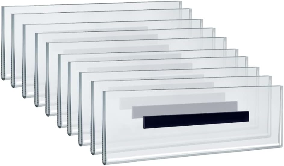 AZAR DISPLAYS Clear Acrylic U-Frame Sign Holders with Magnetic Strips