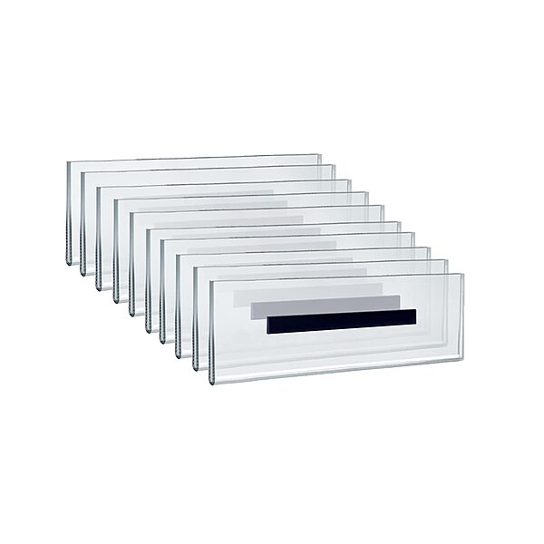 AZAR DISPLAYS Clear Acrylic U-Frame Sign Holders with Magnetic Strips