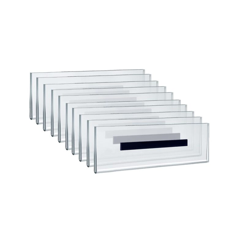 AZAR DISPLAYS Clear Acrylic U-Frame Sign Holders with Magnetic Strips