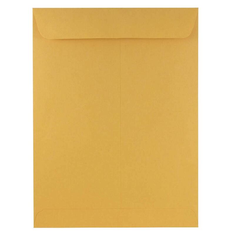 JAM PAPER 9 x 12 Open End Catalog Premium Envelopes - Brown Kraft Manila - 50/Pack 9 x 12 50 Per Pack