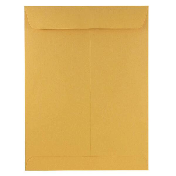 JAM PAPER 9 x 12 Open End Catalog Premium Envelopes - Brown Kraft Manila - 50/Pack 9 x 12 50 Per Pack