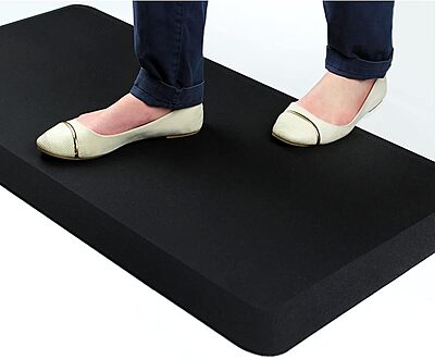 AFS-TEX System 3000 | Anti Fatigue Comfort Mat for Kitchen, Home, Office, Standing Desk | Large Anti Fatigue Mat with Soft Cover | Black | 20” x 39”