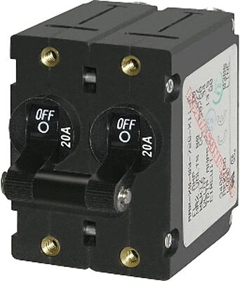 Blue Sea Systems A-Series Toggle Double Pole Circuit Breaker
