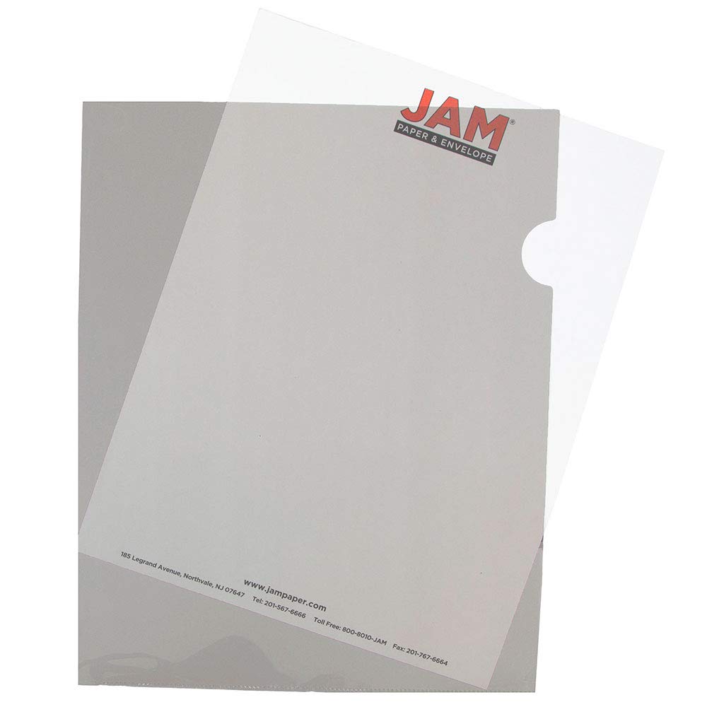 JAM PAPER Plastic Sleeves - Letter Size - 9 x 11 1/2 - Pack of 12