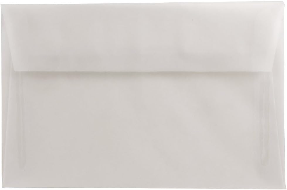 JAM PAPER Translucent Vellum Invitation Envelopes - Clear