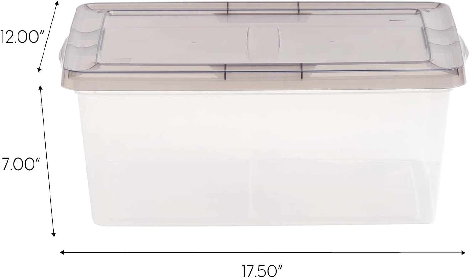 IRIS USA 8 Pack 17 Quart Snap Top Plastic Storage Box