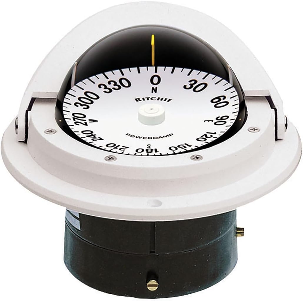 Ritchie F-82W Voyager Compass - Flush Mount - White, 3-Inch