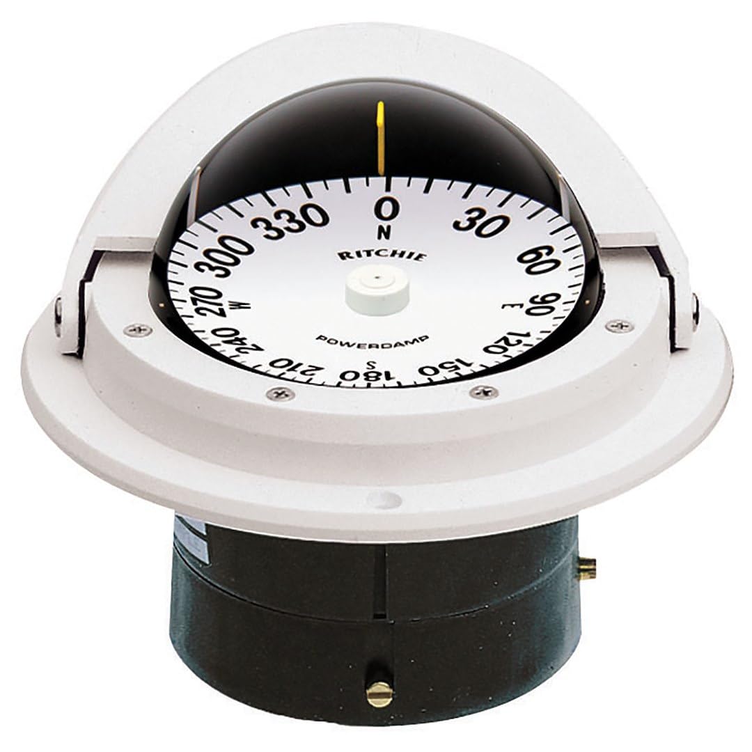 Ritchie F-82W Voyager Compass - Flush Mount - White, 3-Inch