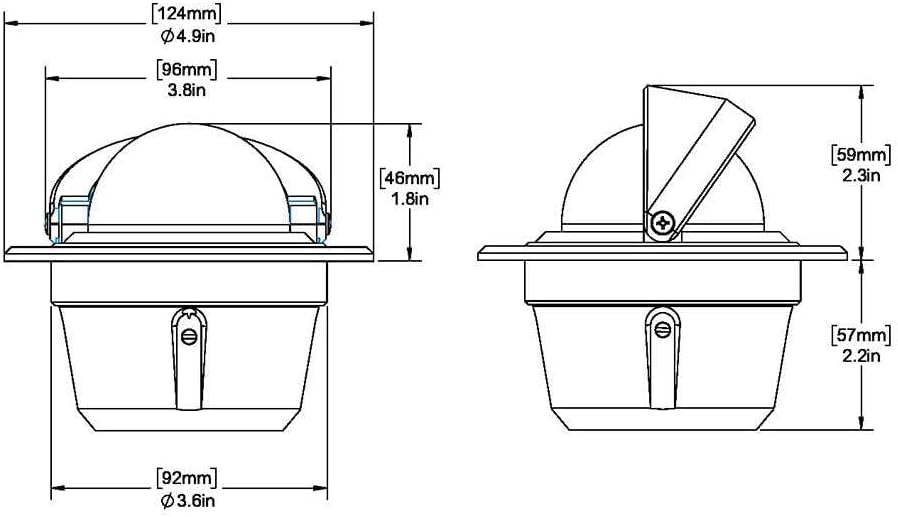 Ritchie F-50 Explorer Compass - Flush Mount - Black