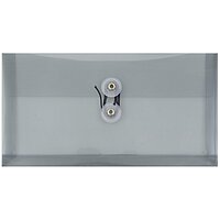 JAM PAPER Plastic Envelopes with Button & String Tie Closure - 12 Pack