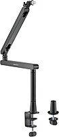 Mount-It! Mic Arm, Microphone Boom Arm, Adjustable Full Motion Mic Desk Mount, for Streaming, Gaming, Podcast, Recording, 3/8" and 5/8" Compatible, Low Profile Design, Height up to 27.8", Black