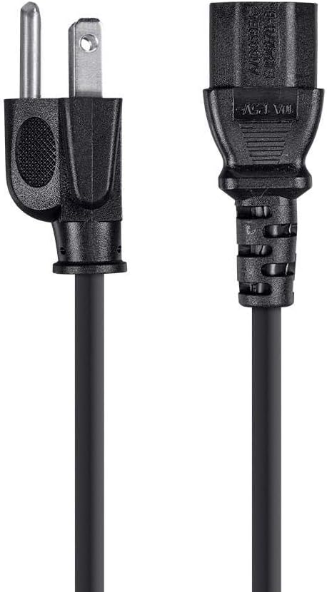 Monoprice Power Cord - NEMA 5-15P to IEC 60320 C13, 18AWG, 10A/1250W, 125V, 3-Prong