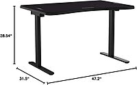 RESPAWN 1048 Gaming Desk - 48in Computer Desk With Mouse Pad, PC Workstation With Cable Management, Home Office Gaming Table - Black 48 in