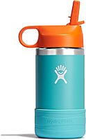 HYDRO FLASK Kids Water Bottle - 12 oz Stainless Steel Insulated with Straw Cap