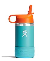 HYDRO FLASK Kids Water Bottle - 12 oz Stainless Steel Insulated with Straw Cap