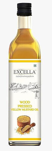 EXCELLA- WOOD PRESSED YELLOW MUSTARD OIL 1 LTR