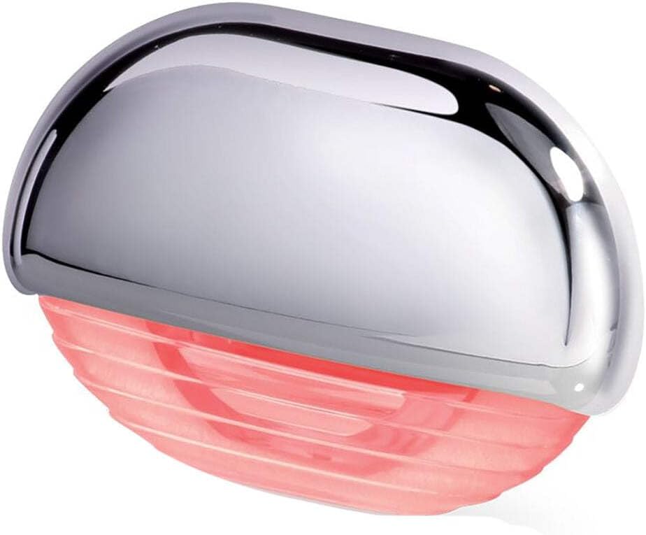 Hella Marine Easy Fit Step Lamp - Red w/Chrome Cap