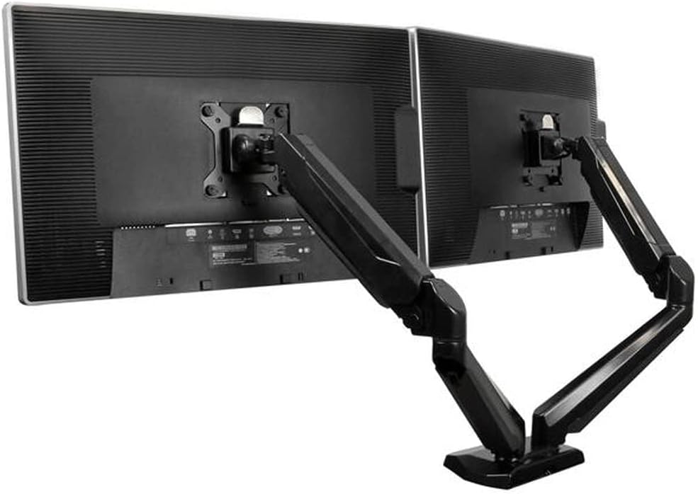 StarTech.com Desk Mount Dual Monitor Arm with USB/Audio, Desk Clamp Ergonomic VESA Mount for up to 32" (17.6lb/8kg) Displays