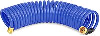 HOSECOIL 3/8 inch ID Self Coiling Garden RV Marine Outdoor Water Hose