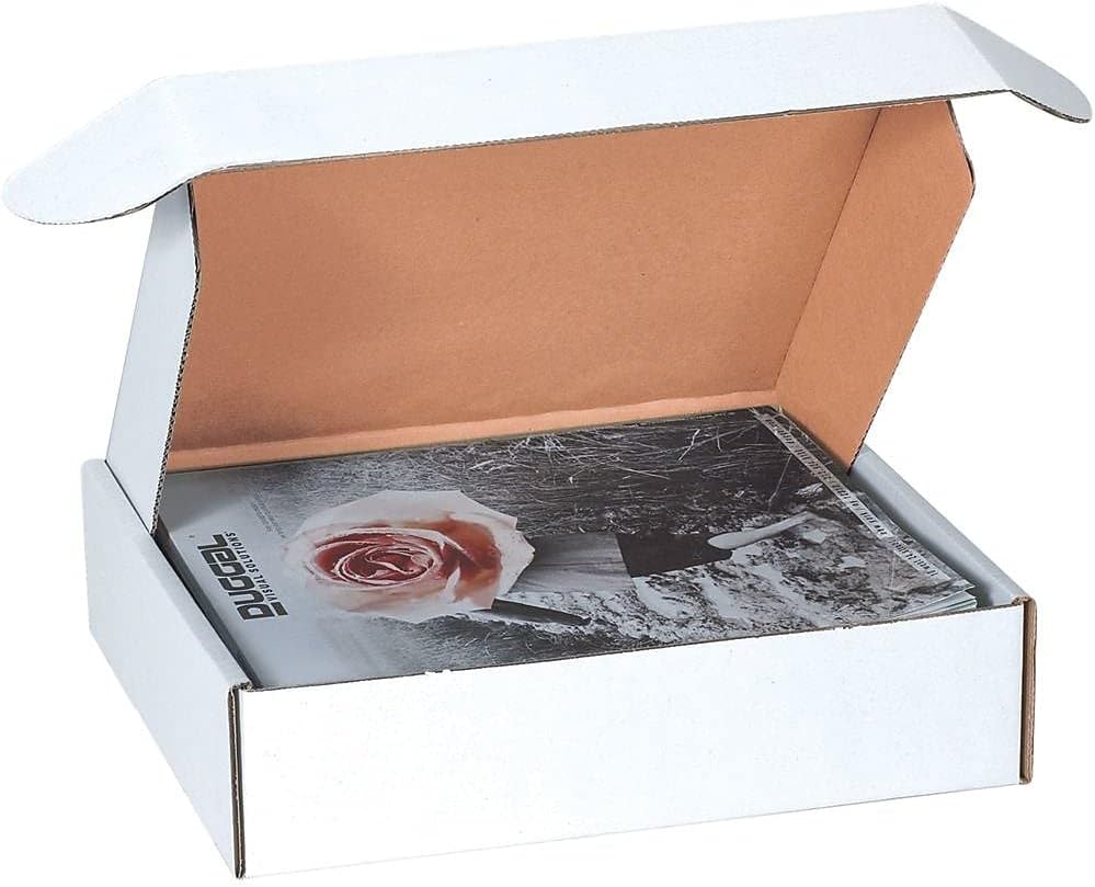 11 3/4 x 10 3/4 x 2 1/4" White Deluxe Literature Mailers