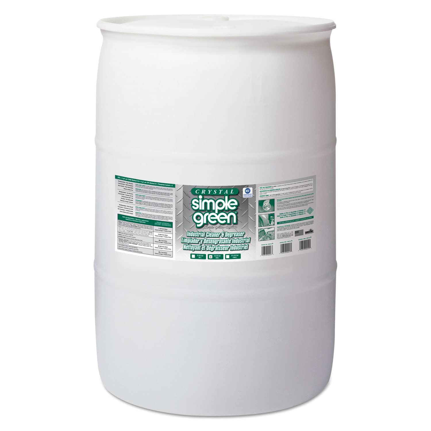Simple Green 19055 Crystal Industrial Cleaner/Degreaser, 55gal Drum 7040 Fl Oz (Pack of 1)
