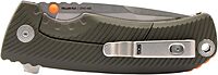 SOG Tellus FLK Full-Sized Frame Lock Folding Knife, GRN Handle, CRYO 440C Stainless Steel Blade, Reversible Pocket Clip