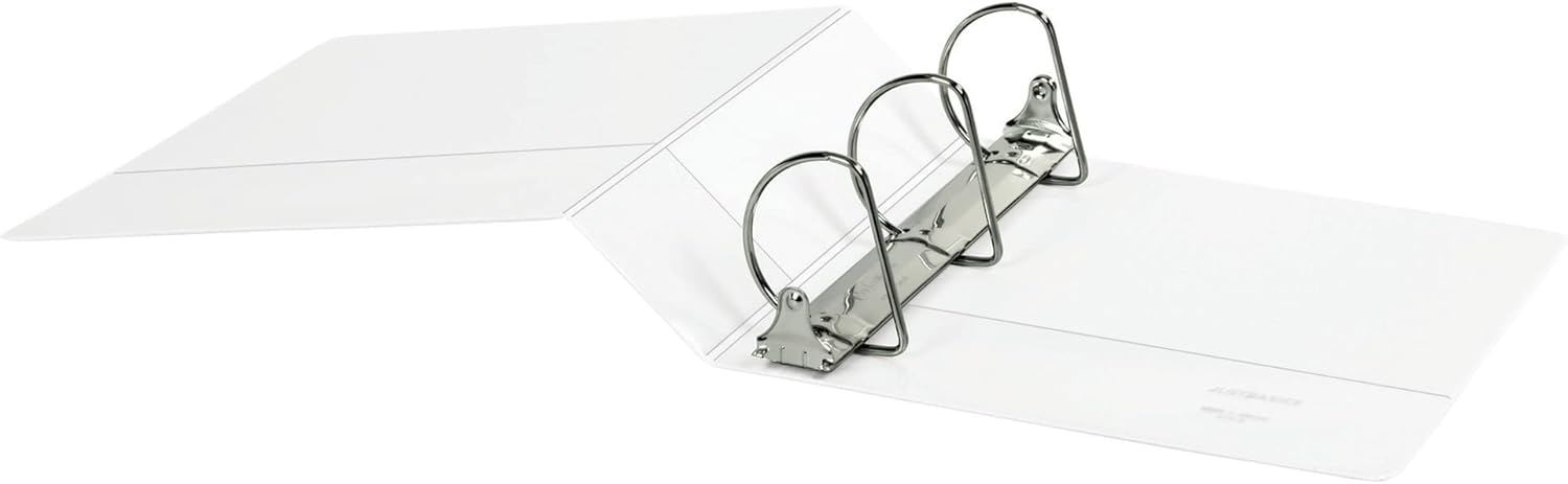 Just Basics D-Ring View Binder, 3" Rings, 38% Recycled, White