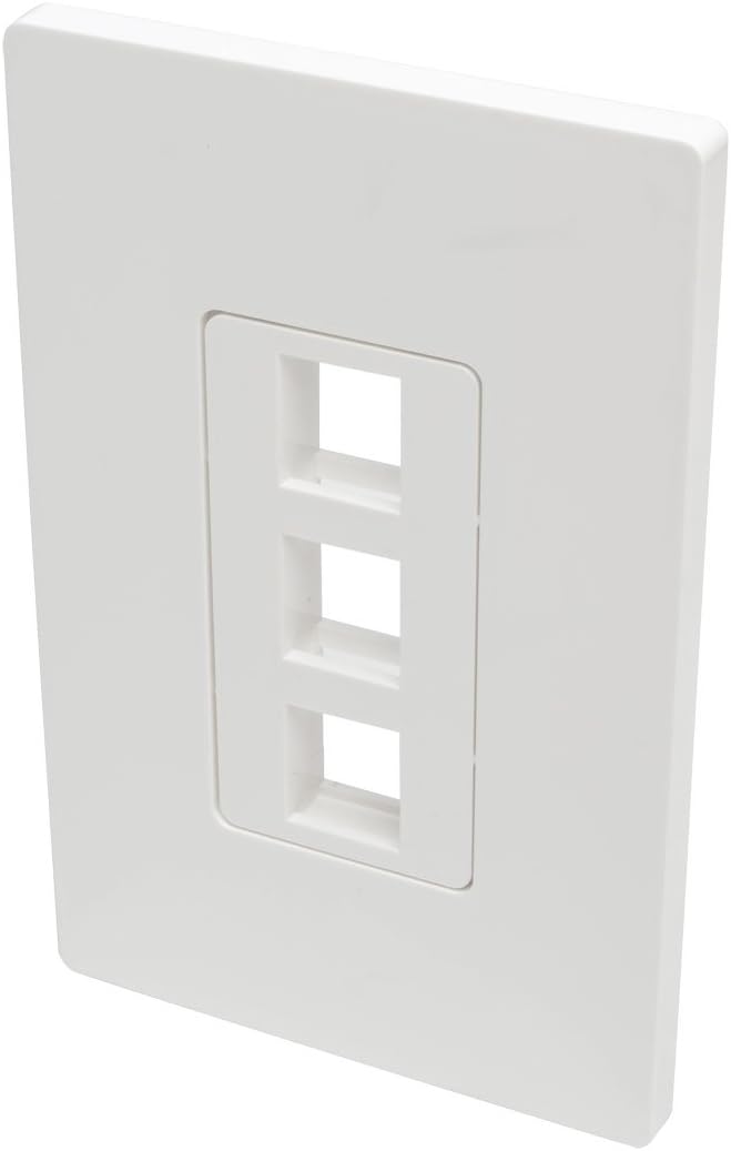 Tripp Lite Single-Gang Universal Keystone Wall Plate (N080 Series), White