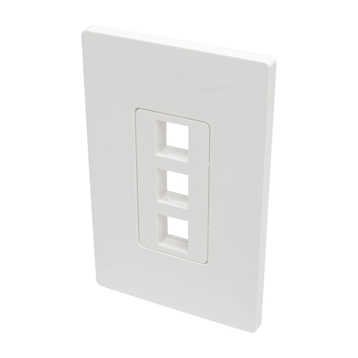 Tripp Lite Single-Gang Universal Keystone Wall Plate (N080 Series), White