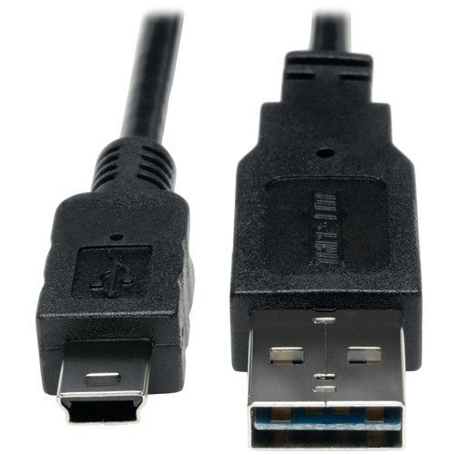 Eaton Tripp Lite Series Universal Reversible USB 2.0 Converter Adapter Cable (Reversible A to 5Pin Mini B M/M)