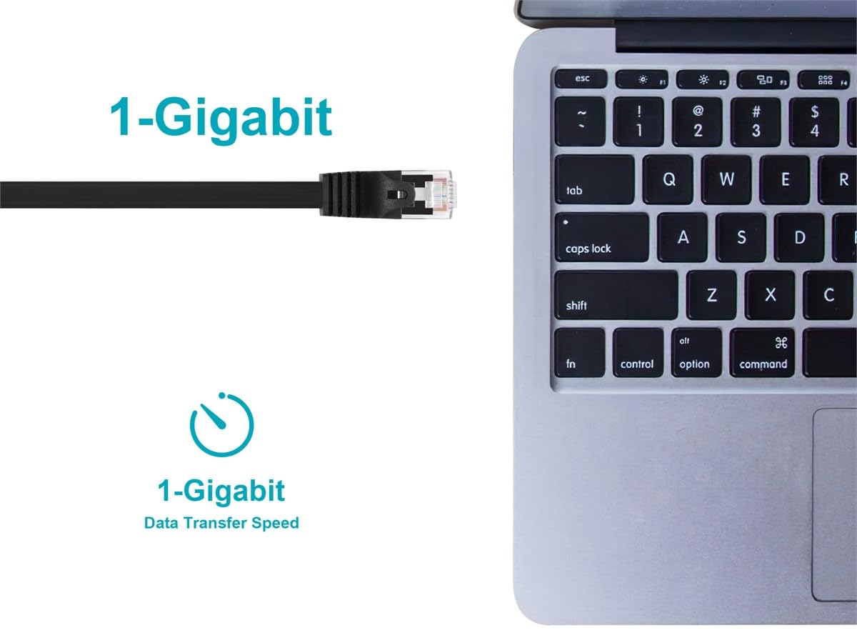 MONOPRICE Cat5e Flat Patch Cable UTP 30AWG Snagless RJ45