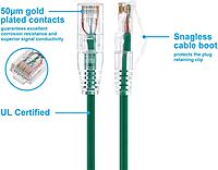 Monoprice SlimRun Cat6 UTP Ethernet Patch Cable 28AWG 550MHz Snagless