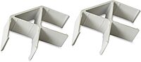 Lorell Panel System 90-Degree Panel Connector, 2-pack, Aluminum