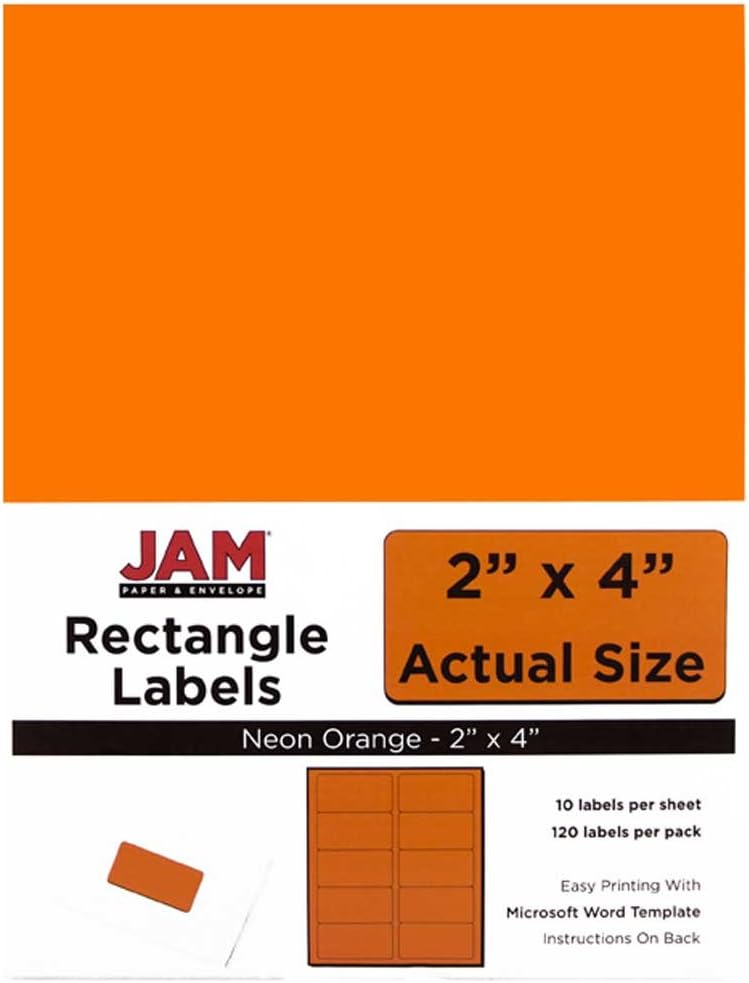 JAM PAPER Mailing Address Labels - Self-Adhesive Rectangular