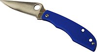 Spyderco Grasshopper Micro-Sized Slipjoint Knife with 2.3 Inch 12C27 Stainless Steel Blade and Durable G-10 Blue Handle - PlainEdge - C138GBLP