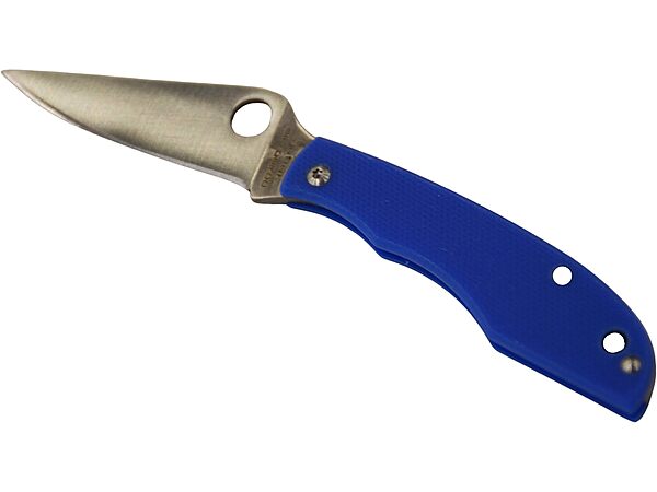 Spyderco Grasshopper Micro-Sized Slipjoint Knife with 2.3 Inch 12C27 Stainless Steel Blade and Durable G-10 Blue Handle - PlainEdge - C138GBLP