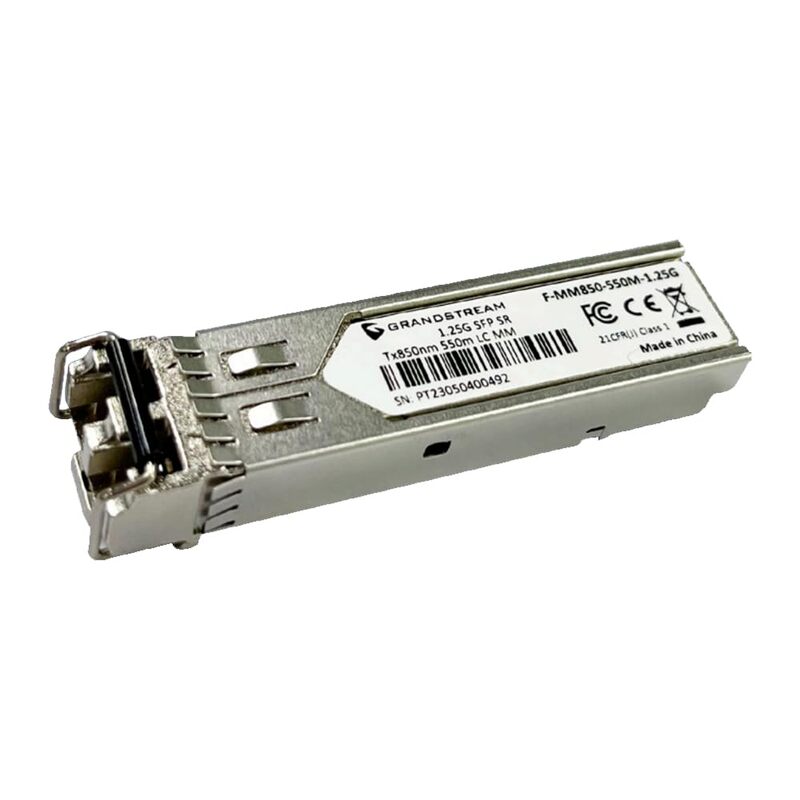 Grandstream Networks F-MM850-550M-1.25G Sfp Fiber Module [Multi-Mode 850nm Wave-Length 550-meter 1.25gbps]