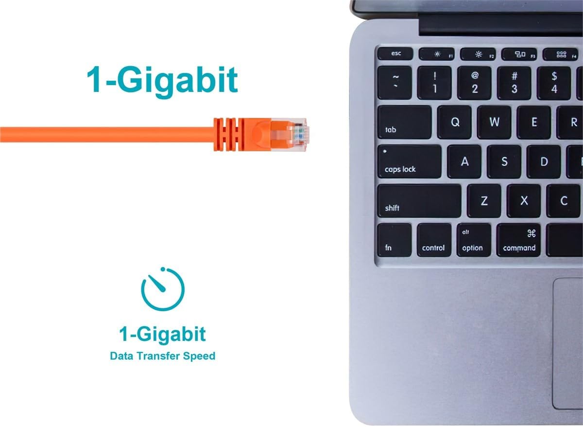 Monoprice Cat6 24AWG UTP Ethernet Patch Cable - Snagless RJ45, 550MHz, Pure Bare Copper