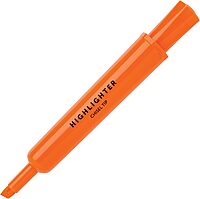Office Depot Brand Chisel-Tip Highlighter, 100% Recycled Plastic Barrel, Fluorescent Orange, Pack Of 12