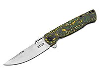 Boker PLUS ME 109 Damast Folding Knife Toxic Storm Carbon Fiber Handle, 3.4" Messerschmitt Damascus Blade