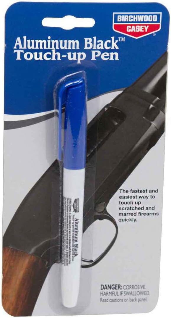 Birchwood Casey Fast-Drying Fast-Acting Aluminum Black Metal Finish Touch-Up Pen for Restoring Scratched and Marred Areas