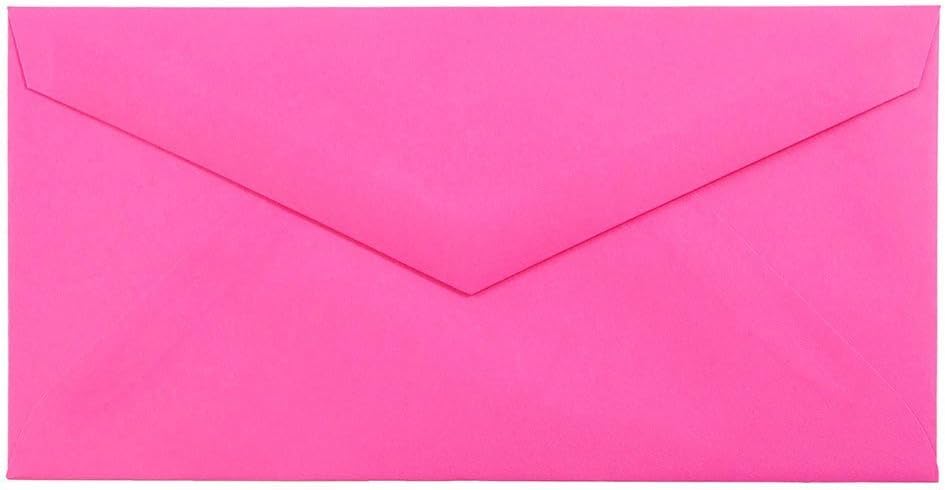 JAM PAPER Colored Envelopes - Ultra Fuchsia Hot Pink