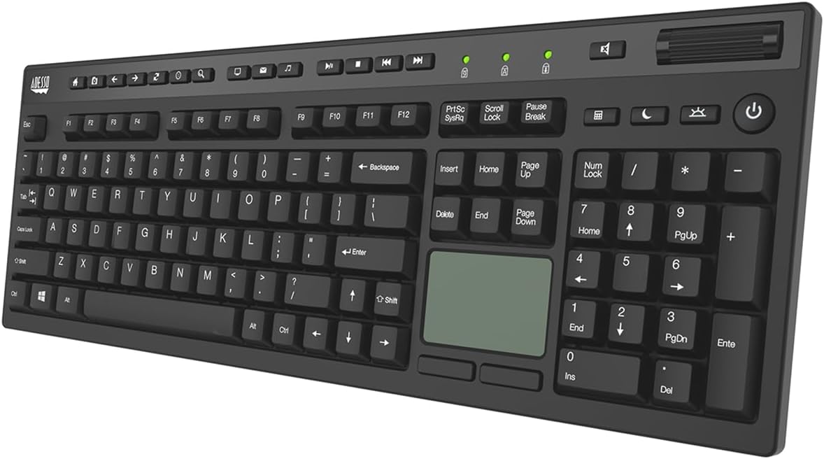 EasyTouch 445 Multi-Channel Wired Touchpad Keyboard, Black (AKB-445UB)