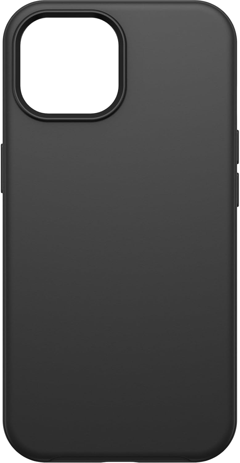 OtterBox iPhone 16e, 15, 14, & 13 Symmetry Series Case - Black, Snaps to MagSafe, Ultra-Sleek