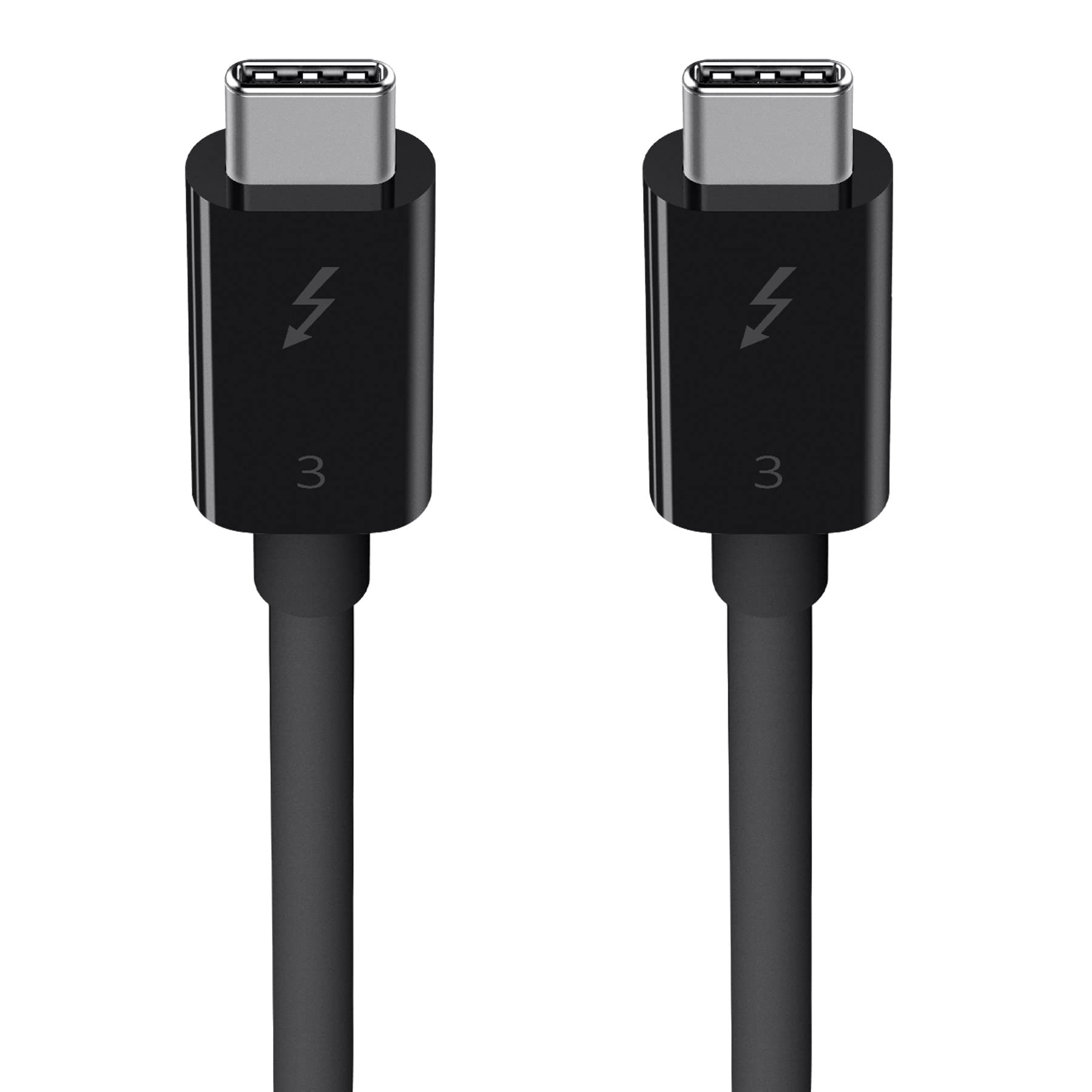 Belkin Thunderbolt 3 Cable (USB-C to USB-C), 100 Watts (1.6 Feet/0.5 Meters) - F2CD084bt0.5MBK, black 1.6 FT