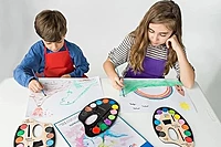 Kids Water Color Mixing Palette - Pack of 6