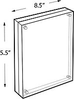 Azar Displays Acrylic Vertical/Horizontal Block Frame with Magnets